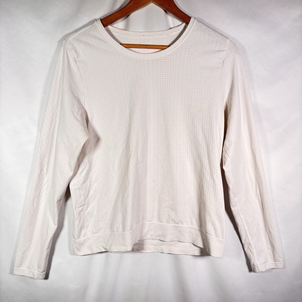 Athleta Minimalist Top Large No Size Tag White Layering Athleisure Capsule